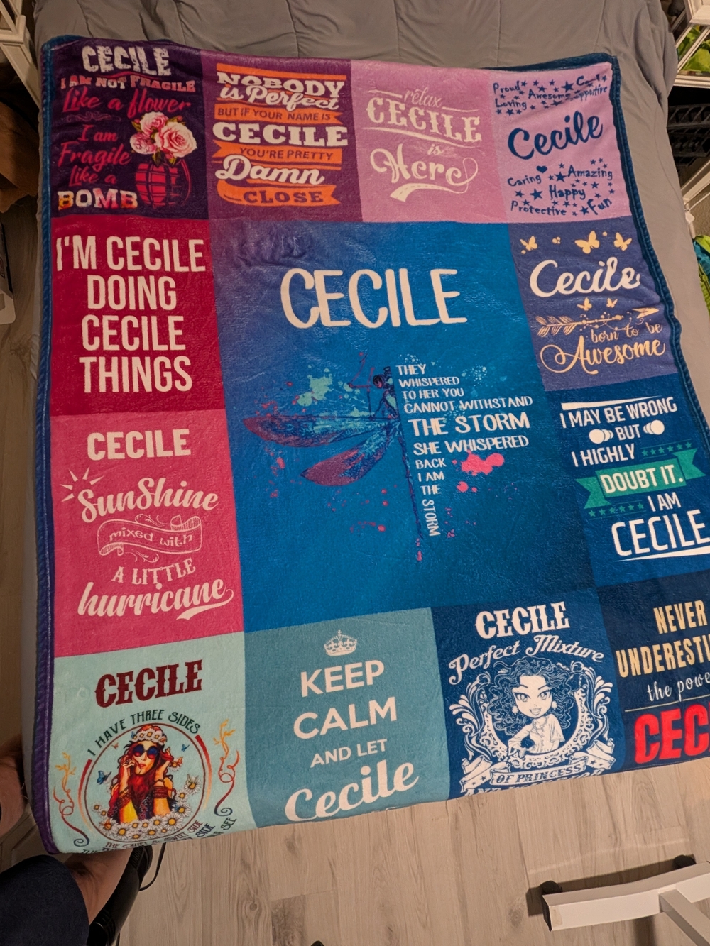 Fleece Personalized Blanket for Cecile